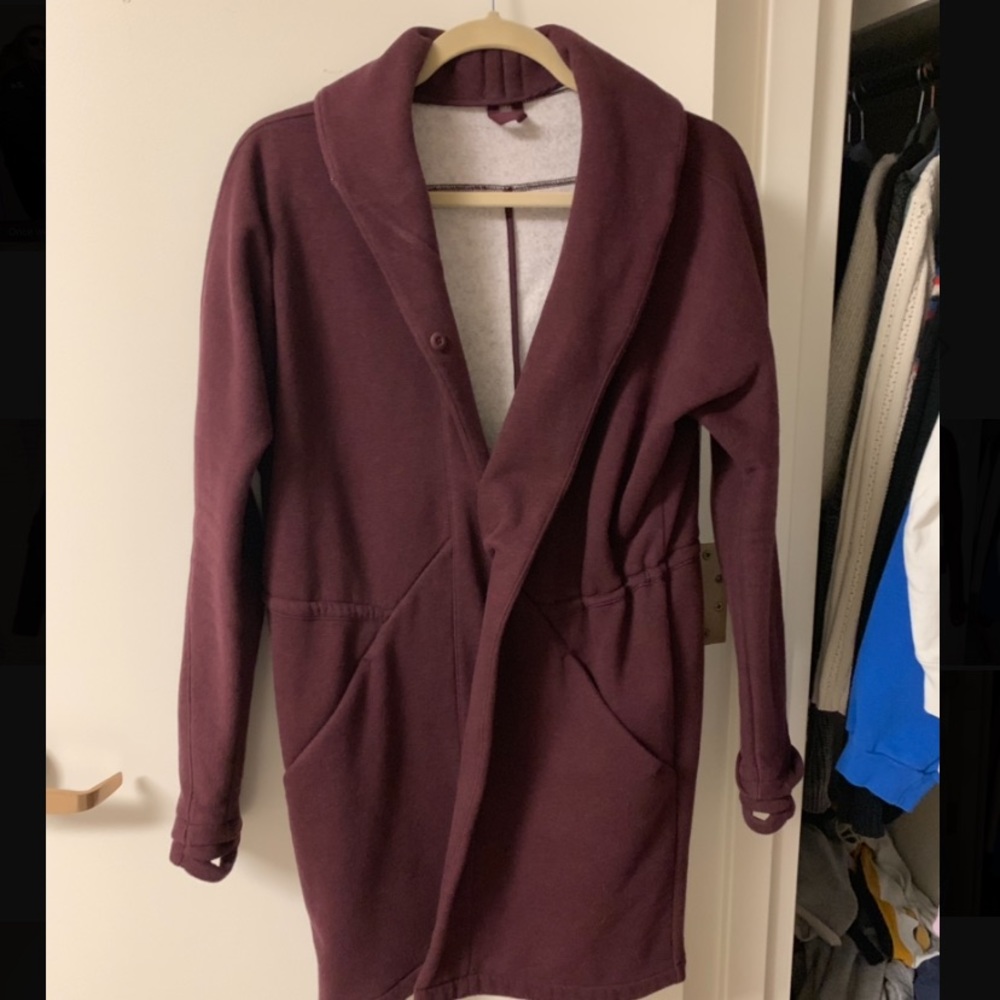 Lululemon Maroon Long Jacket/ Coat